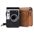 Camera Bag For Fujifilm Instax Mini EVO Instant Film Camera Case PU Leather Soft Silicone Cover Bag with Shoulder Strap. 