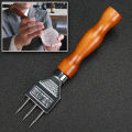 Ice Pick - Sturdy Stainless Steel Three Pronged ice Chipper With Solid Wood Handle Ice crushers for Cocktail Bartender bar tools. 