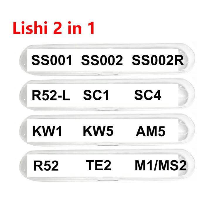 Lishi 2 in 1 SS001 SS002 PRO SS002R R52L SC1 SC4 KW1 KW5 AM5 R52 TE2 M1MS2 Locksmith Tools for Home Door Civil Locks
