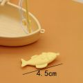 Funny Plastic Fishing Boat Model Mini Simulated Dollhouse Ornaments Bagged Miniature Fishing Boat Set Children.