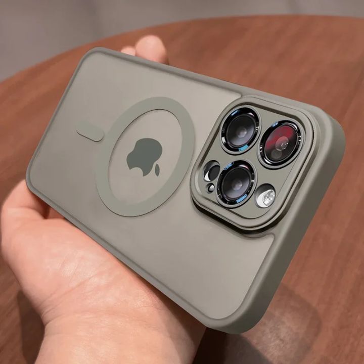 Magnetic%20Luxury%20Matte%20Translucent%20Armor%20Shockproof%20Case%20For%20iPhone%2016%2015%2014%2013%2012%2017%20Pro%20Max%20Plus%20Magsafe%20Wireless%20Charge%20Cover%20-%20Image%204