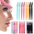 10/40Pcs Eyebrow Trimmer Face Blade Shaver Portable Eye Brow Epilation Hair Removal Safety Eyebrow Cutting Woman Makeup Tools.