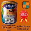 budget and pocket Friendly, Bright Plus Hi Gloss synthetic Enamel, 3.64 litre Gallon, Oil Paint, available in different colors with free shipping nation wide for limited time only. 
