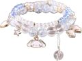 stone Beads Bracelet With Cute Charms For Girls. 
