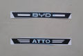 1PC Carbon Fiber Logo Sticker Brake Light Sticker High Luminous Brake Decorative Cover Car Stickers For Byd Atto 3 2022-2024. 