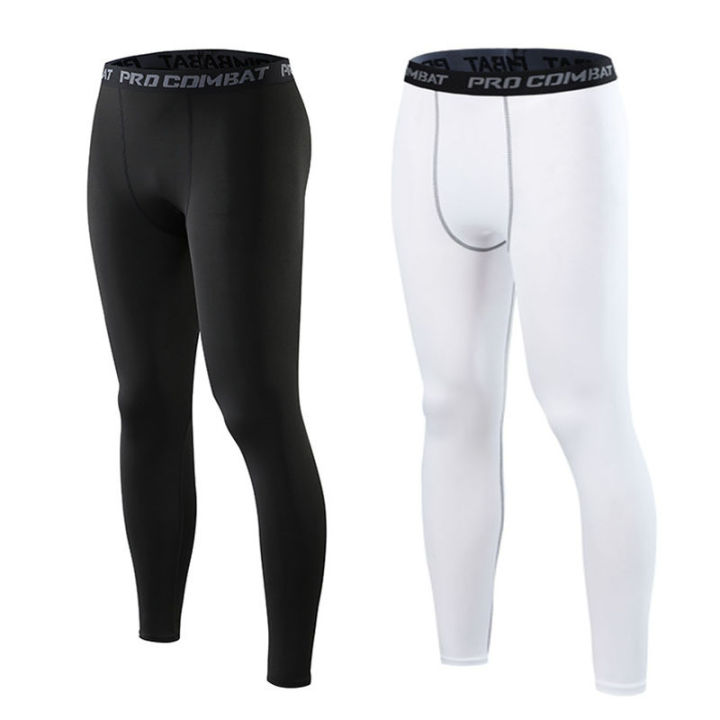 Compression pants men tight leggings thin elastic bottom Sports solid color underpants Fitness Soft Trousers