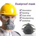 3 Pcs Powecom = 3700 Respiratory Gas mask, All Time All Work Protect You From Germs And Dust. 