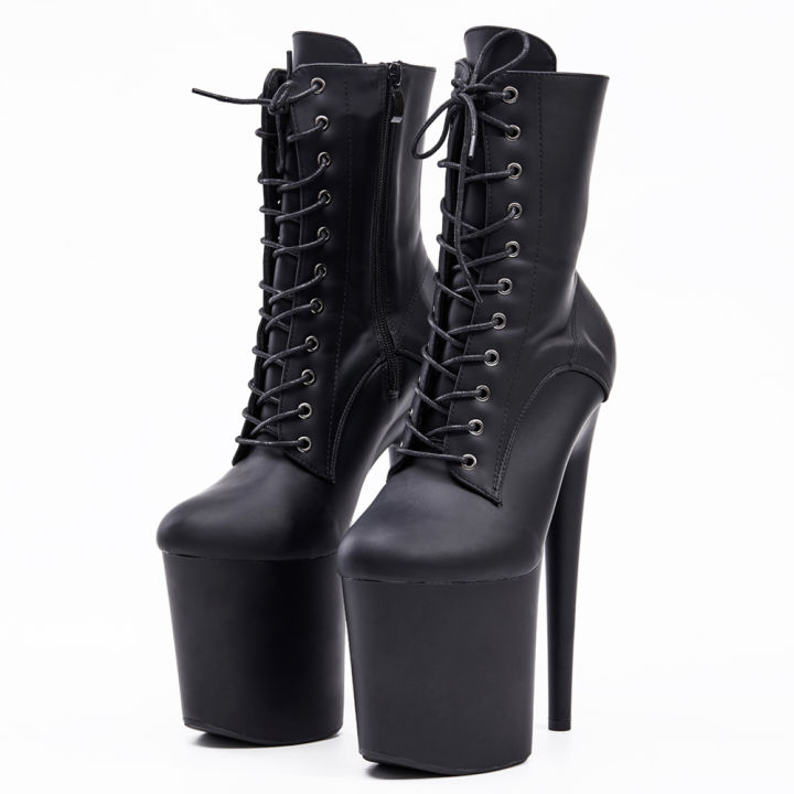 Stripper%208"%20Platform%20Lace%20Up%20C%D1%82%D1%80%D0%B8%D0%BF%D1%8B%20Pole%20Dance%20Ankle%20High%20Boots%20In%20Stock%20Fast%20Shipping%20Size36-43%20-%20Image%203