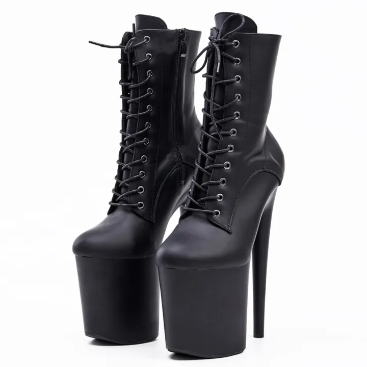 Stripper%208"%20Platform%20Lace%20Up%20C%D1%82%D1%80%D0%B8%D0%BF%D1%8B%20Pole%20Dance%20Ankle%20High%20Boots%20In%20Stock%20Fast%20Shipping%20Size36-43%20-%20Image%203