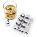 LimiKT 4/6/8 PCS 304 Stainless Steel Ice Cubes Frozen Ice Grain Whiskey Ice Tartar Frozen Artifact Metal Frozen Ice Cubes. 