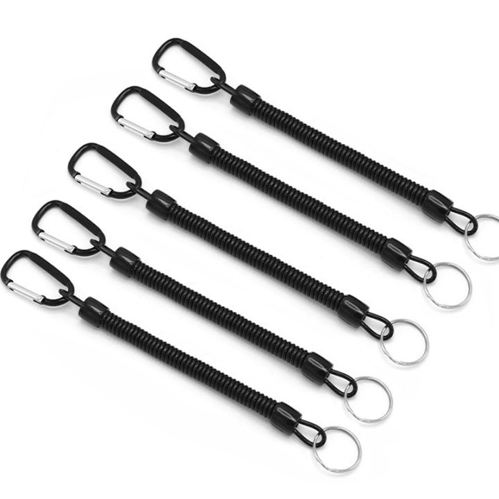 Fishing Lanyards 5pcs Tactical Retractable Spring Elastic Rope With ...