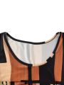 Spring&Summer Women's Geometric Pattern Sleeveless Dress For Summer Vacation,dresses for women summer,Women Bohemia Midi Dresses.