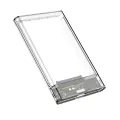 3.0/2.0 HDD Enclosure  2.5inch SATA SSD Hard Drive Case with 5Gbps Transfer Speed and Transparent Design Mobile External Housing. 