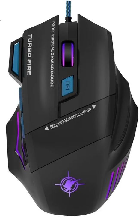 MS7 Gaming Mouse Wired Mouse Gamer Ergonomic Optical Mice For PC Laptop Games Quality 7 Buttons USB Computer