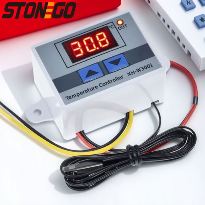 Digital Temperature Controller Thermostat Switch Thermometer 12/24/220V ...