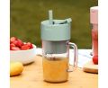 2 In 1 Mini Portable USB Rechargeable High Quality 6 Blades Crusher Juicer.