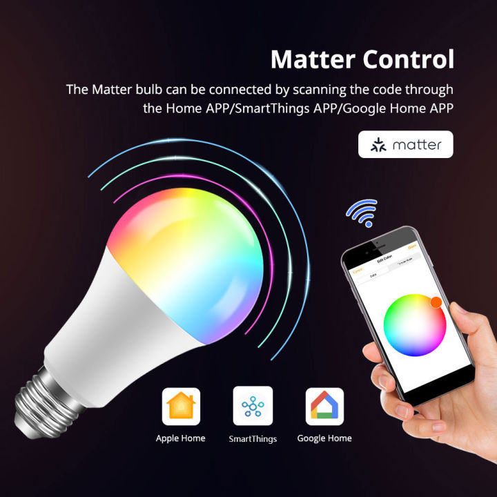Matter%20%20Homekit%20WiFI%20Smart%20RGB+%20White%20Light%20Bulb%20SmartThings%20APP%20Control%20Support%20Siri%20%20Home%20Alexa%20Voice%20Assistant%20-%20Image%204