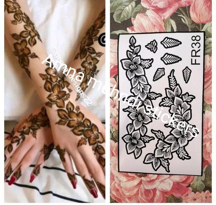 mehndi sticker full arabic single design