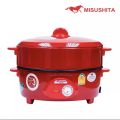 MISUSHITA 12inches Pan nonstick with Steamer SGP-142L ယိုးဒယား ေပါင္းခံပါ ဒယ္နီ. 
