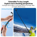 TELESIN 1.2M 3M Carbon Fiber Selfie Stick Monopod Extendable With 1/4 Screw For GoPro Insta360 Osmo Action DJI Action Camera. 