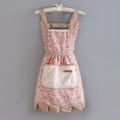 1 Piece For Women's Floral Home Apron With Pocket, Adjustable Apron For Kitchen, Cooking, Baking, Grilling, Chef's Apron. 