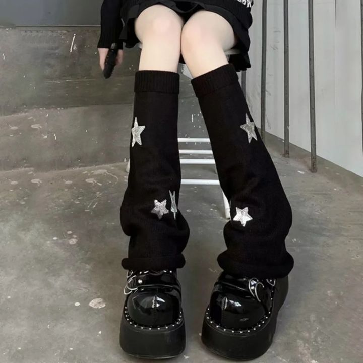 Black%20White%20Grey%20Star%20Knitted%20Leg%20Warmers%20Winter%20Warm%20Cotton%20Thigh%20High%20Stockings%20Elastic%20Warm%20Thigh%20Knitted%20Boot%20Stockings%20-%20Image%207