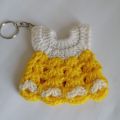 Hand made key chainl Crochet mini frok l key chains for bags , purses  & keys.. 