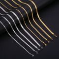 HIYEE Fashion Stainless Steel Necklace 40-45-50-60CM Blade Snake Glod Bone Chain Men's & Women's Jewelry Gifts Party And Wedding. 