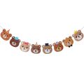 Brown Bear Birthday Letter Pull Flag Party Decoration Banner Layout 1 Set 1 Piece. 