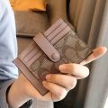 Women Short Small Wallets Fold Card Holder ID Bag Coin Purse Ladies Wallets Anti-degaussing driver's license card holder.