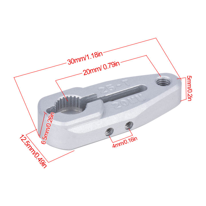 20/24mm%207075%20Aluminum%20Clamping%2025T%20Servo%20Horn%20for%20ProTek%20Savox%20Futaba%20Servo%201/10%20Arrma%20Buggy%20Granite%20Monster%20Truck%20Raider%202WD%20-%20Image%203