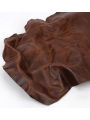 Brown cowhide fine grain whole retro seat, sofa bench renovation, top layer leather fabric, oil wax cowhide leather material. 