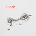 3/4/6/8/10/12 Inch Crescent Window Lock with Safety Switch Cabin Hook Door Latch Lock Catch Holder with Install Screws. 