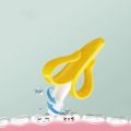 Baby Silicone Training Toothbrush BPA Free Banana Shape Safe Toddle Teether Chew Toys Teething Ring Gift Infant Baby Chewing. 