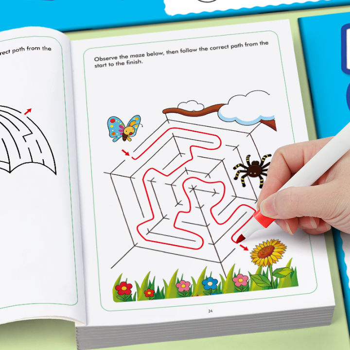 32-Page%20Concentration%20Training%20Maze%20Book,%20Maze%20Game%20Book,%20Maze%20Training%20Book%20for%20Students,%20Thinking%20Development%20and%20Attention%20Games,%20Puzzle%20Development,%20with%20Fun%20Patterns%20of%20Animals,%20Plants,%20Etc%20-%20Image%205