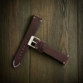 First Layer Calfskin High-Grade Retro Brown Stitching Watch Strap Quick Release Switch Ear Soft Comfortable Leather Watch Strap. 