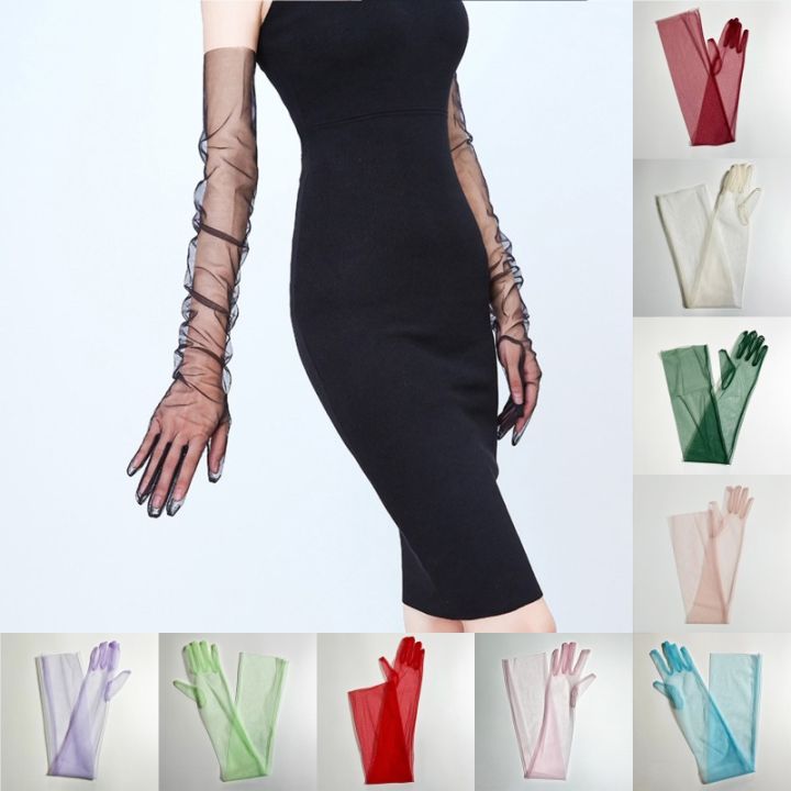 Women%20Transparent%20Thin%20Lace%20Elegant%20Tulle%20Long%20Gloves%20Mesh%20Gauze%20%20Wedding%20Party%20Summer%20Lace%20Ladies%20Prom%20Dress%20Gloves%20-%20Image%203