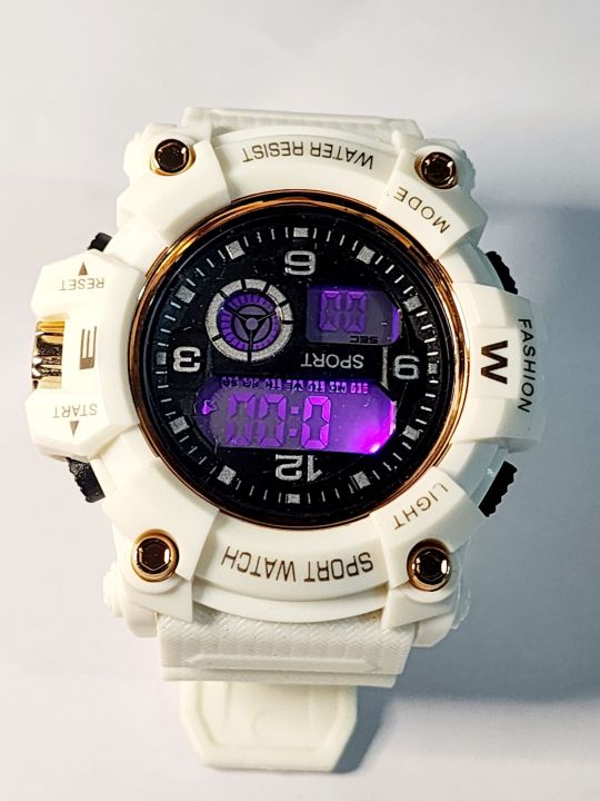 Digital Sports Watch Colorful LED Lighting Effect