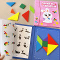 Hot Magnetic 3D Puzzle Geometric Shapes Tangram Jigsaw Board Kids Montessori Games Children Educational Wooden Toys.