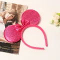 Adult Kids Minnie Mouse Ears Headband Girls Birthday Party Sequin Dot Bows Accessories Headwear Children's Headwear Hair Band. 
