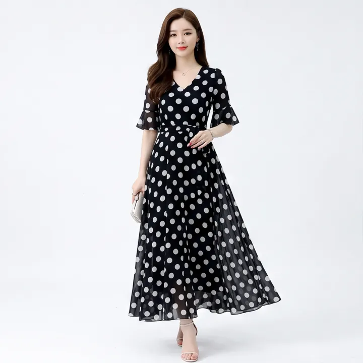 New%20Women's%20Attractive%20Stylish%20Premium%20Quality%20Dot%20Print%20One%20Piece%20Long%20Kurti%20-%20Image%202
