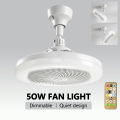 2 In 1 LED Ceiling Fan Light 50W With lamp holder Remote Control 3 Speeds Adjustable and Dimmable Light For Bedroom Living Room. 