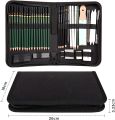 Professional Art Set, 42 PCS Drawing and Sketching Set- Drawing, Sketching and Charcoal Pencils. Kneaded Eraser Included. Art Kit for Beginners, Teens and Adults. 