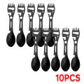 Camping Utensils Set Stainless Steel Outdoor Survival Gear 5 in 1 Tableware Travel Hiking Cutlery Fork Spoon Opener. 