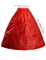 3 Hoop Crinoline Petticoat Skirt for Women Under Dress Long Half Slips Underskirt for Wedding Dresses Ball Gowns Tutu White.
