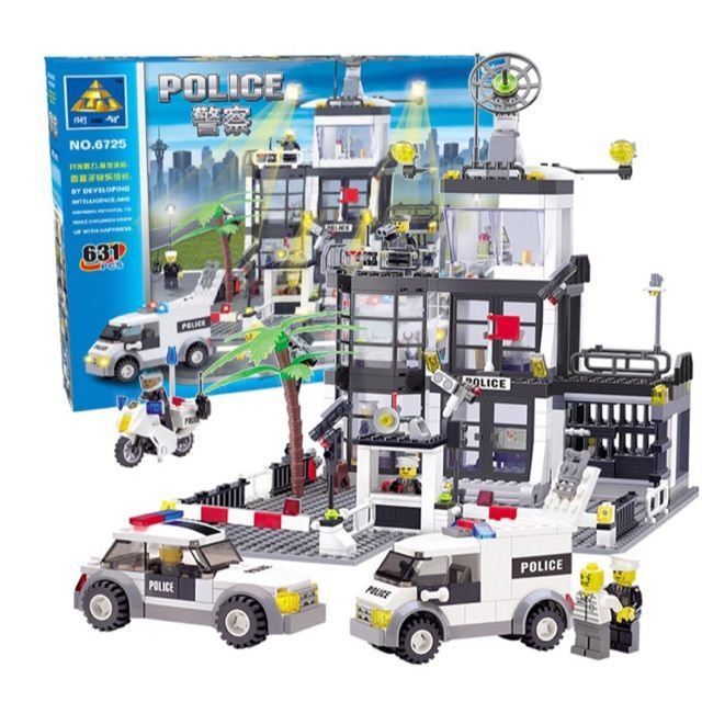 KAZI Building Blocks City Policee 631Pcs Toys for Childre