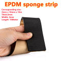 EPDM Self Adhesive Sponge Seal Strip  Black Foam Strong Single-sided Adhesive Soundproof Anti-collision Seal Gasket. 