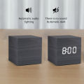 Alarm Clock LED Wooden Watch Table Voice Control Digital Wood Despertador USB/AAA Powered Electronic Desktop Clocks. 