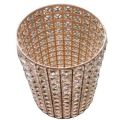crystal trash bin and tissue box. 