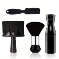 3/4 Set Professional Broken Hair Brush Spray Bottle Soft Hair Brush Neck Dust Remover Suitable for Salons in Barber Shops.